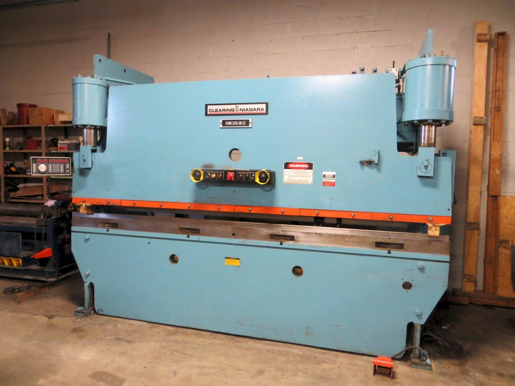 135 Ton x 12 ft. Niagara Hydraulic Press Brake  w/ Single Axis CNC Back Gauge