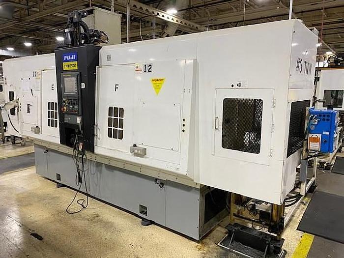 FUJI TNW 3500 TR TWIN SPINDLE TWIN TURRET CNC LATHES WITH GANTRY