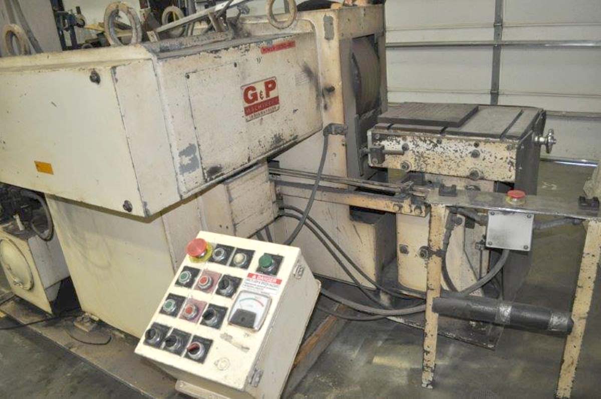 G & P MACHINERY 30 HP DOUBLE END POLISHING LATHE, 1988