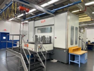 SNK CMV-100/5 5-Axis CNC Horizontal Machining Center, with 8000 RPM, 1000mm Pallets, Coolant Thru, Fanuc 31i-B5, 40HP, Ran 20 parts (New 2016 - Installed 2017)