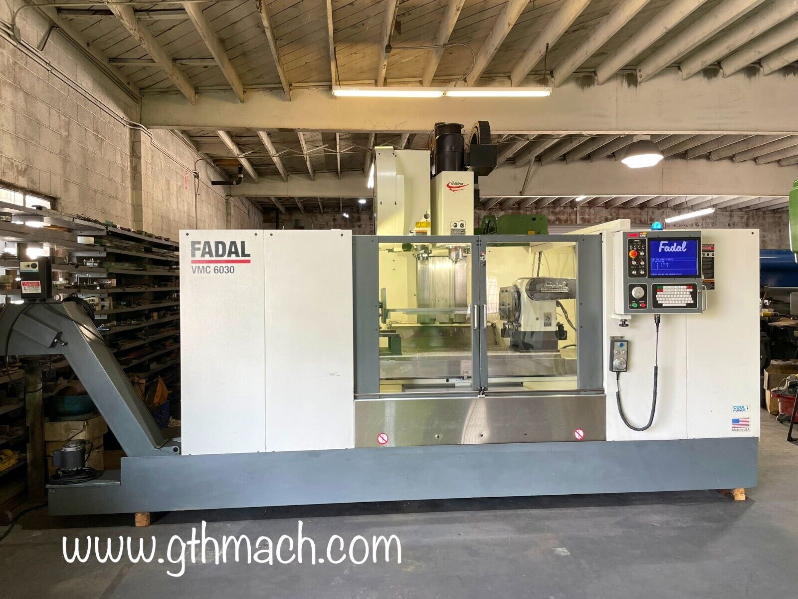 2006 Fadal VMC 6030 CNC Machining Center With 4th Axis Side Mounted Tool Changer