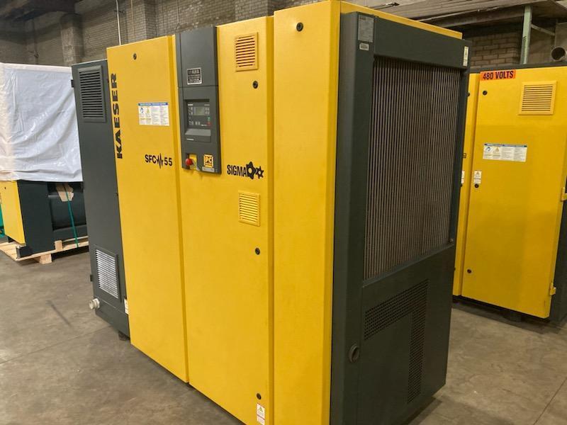 KAESER SFC 55 (75HP) ROTARY SCREW AIR COMPRESSOR, REBUILT MAIN MOTOR