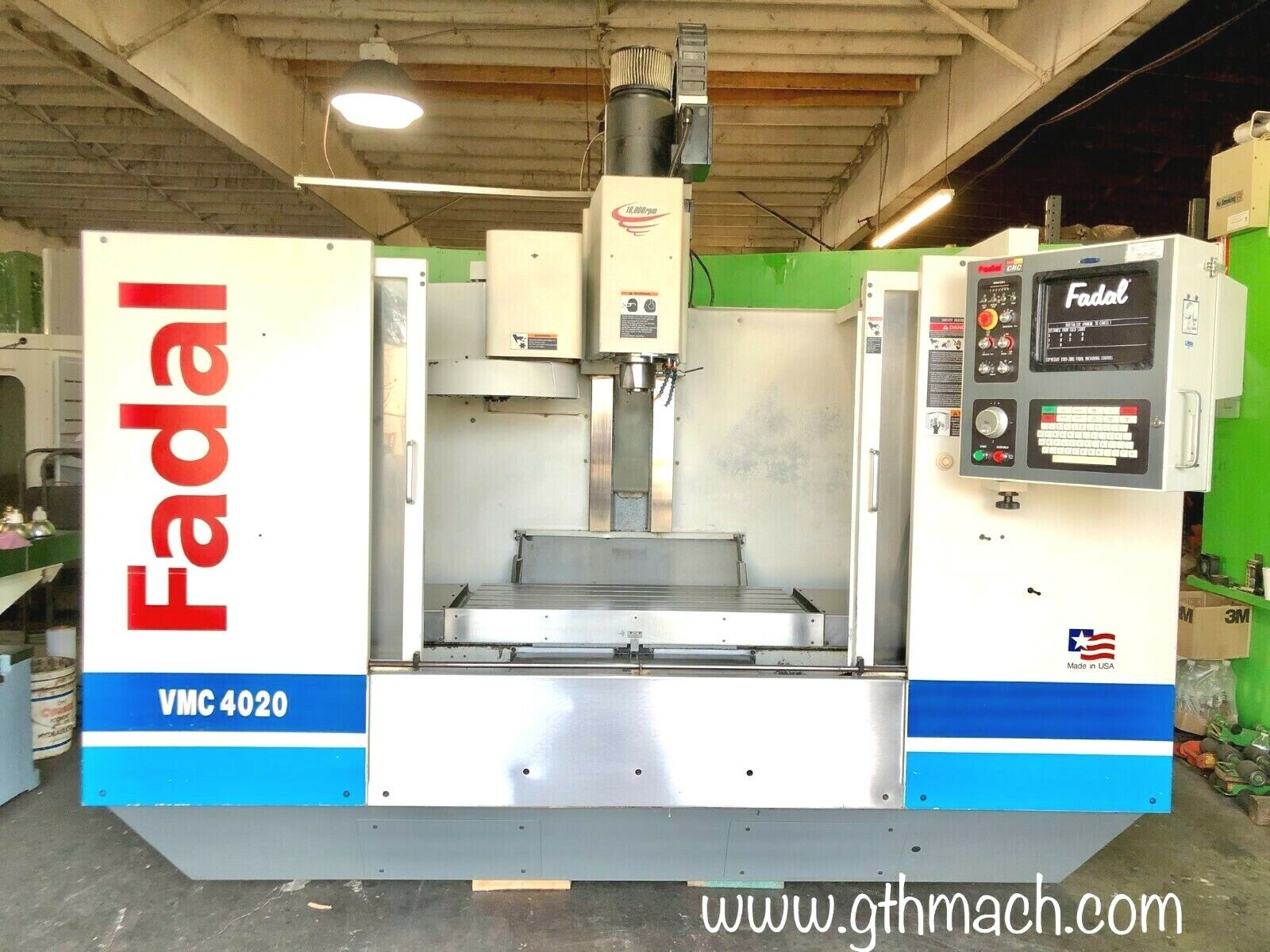 2001 Fadal VMC 4020 Vertical CNC Machining Center Rigid Taping Extended Z 28