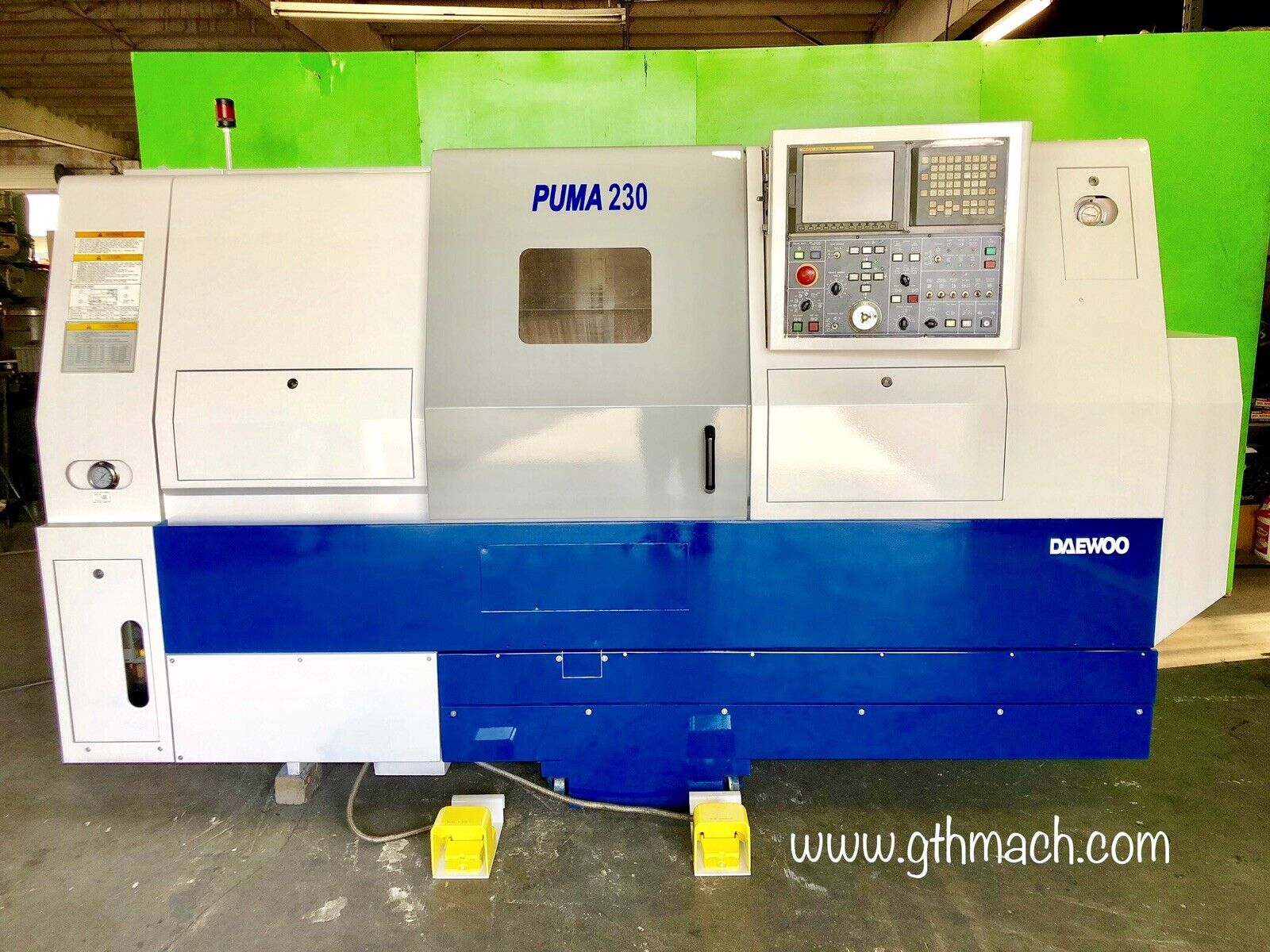 Daewoo Puma 230 LSA CNC Lathe Turning Center Sub Spindle Fanuc 18i-T Control