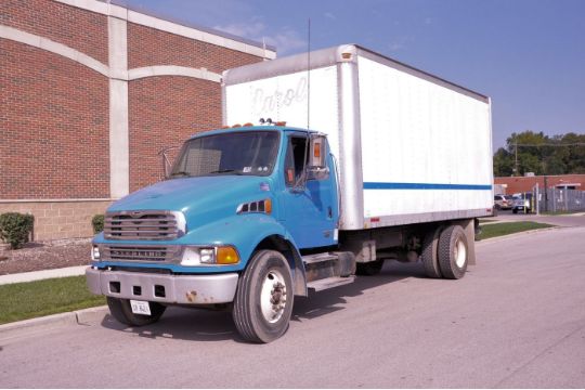 2002 STERLING ACTERRA SINGLE AXLE DELIVERY BOX TRUCK, VIN: 2FZAAKCS13AK67542; WITH MERCEDES-BENZ