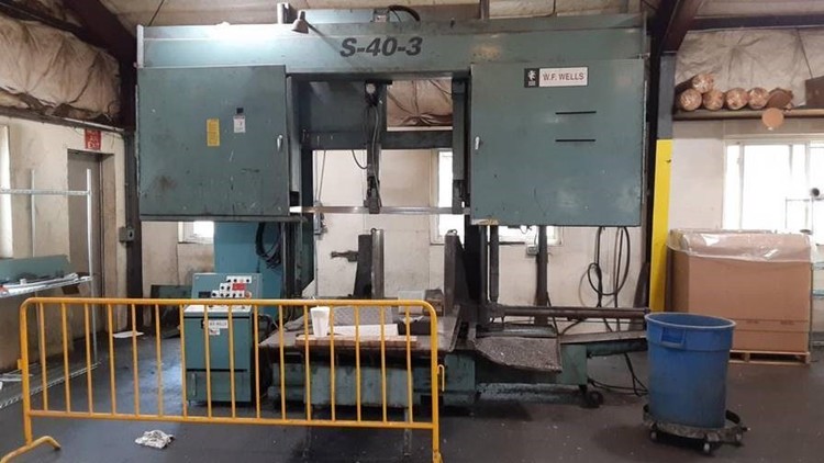 W.F. WELLS S-40-3 Dual Column Bandsaw