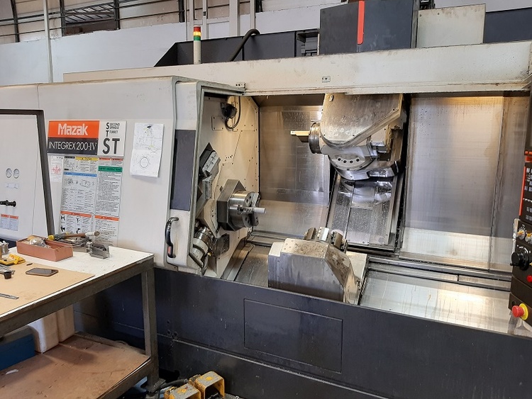 Mazak Integrex Model 200 IV ST Multi-Task CNC Turning/Milling Center with live tooling, 2 Spindle Turret.