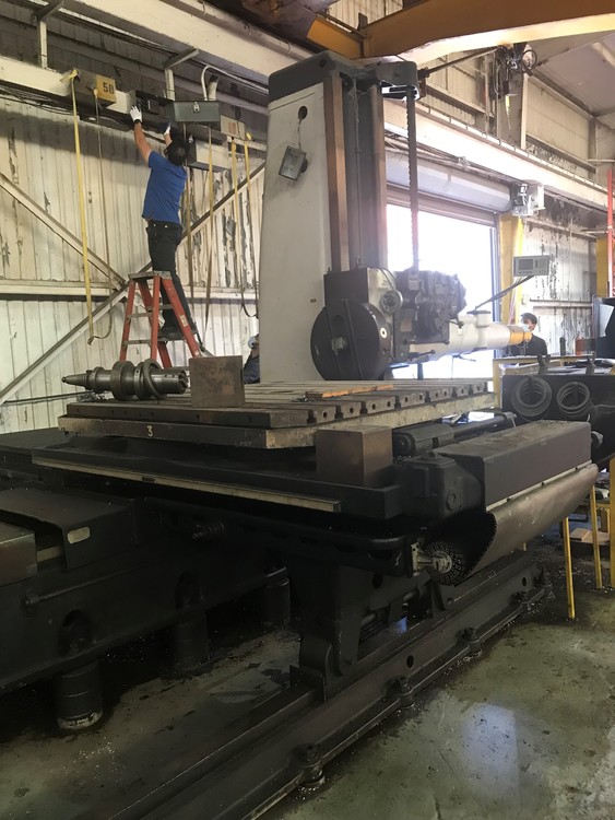 GIDDINGS & LEWIS 5” Model 350RT Table Type Horizontal Boring Mill with Rotary Table & Facing Head