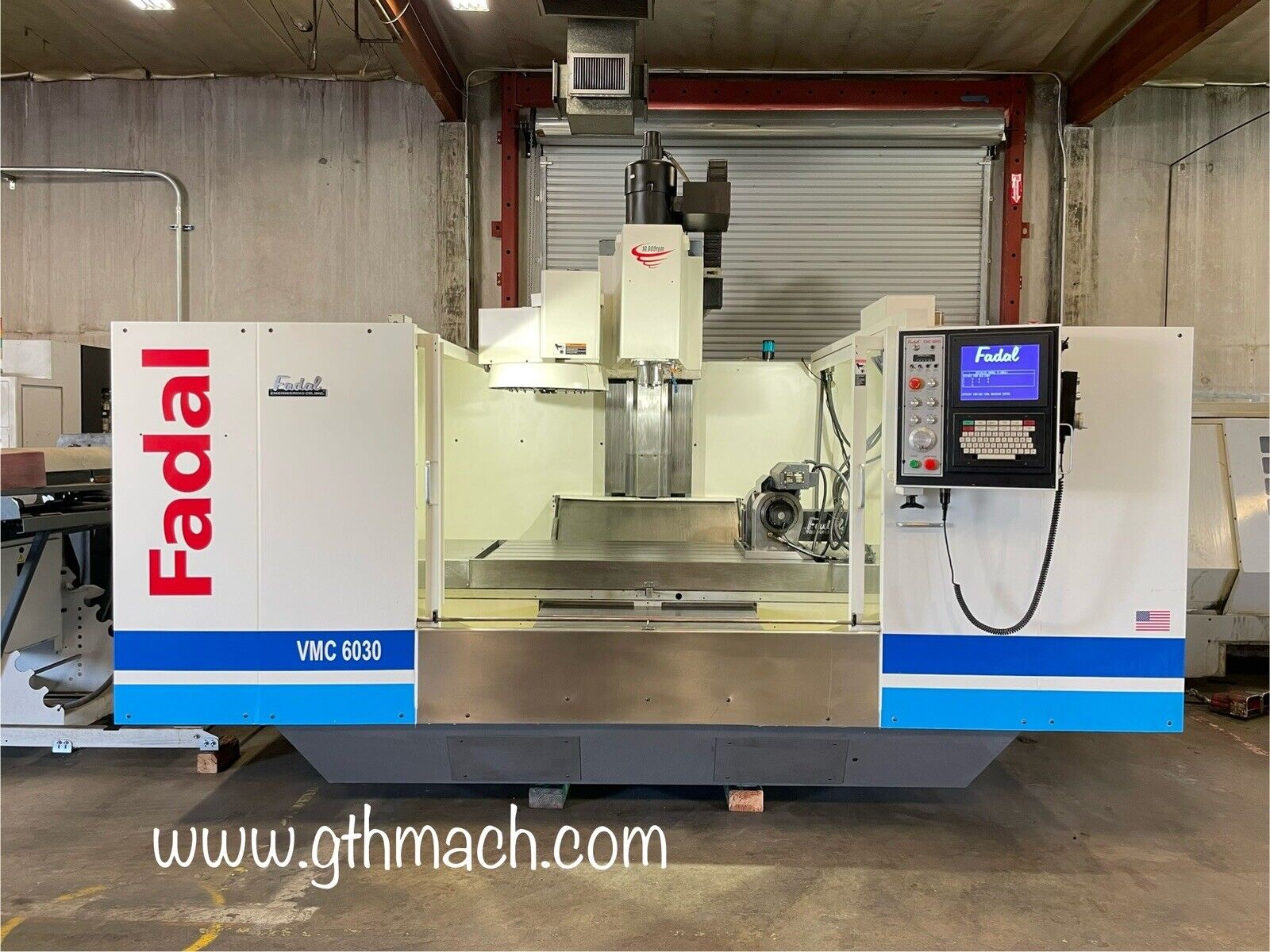 Fadal VMC 6030 CNC Machining Center With 5th Axis and Rigid Tap 10,000 RPM