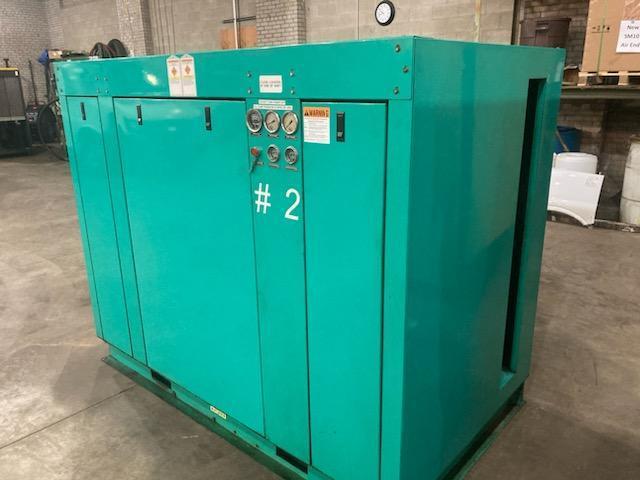 100 HP SULLIVAN PALATEK, USED, ROTARY SCREW AIR COMPRESSOR