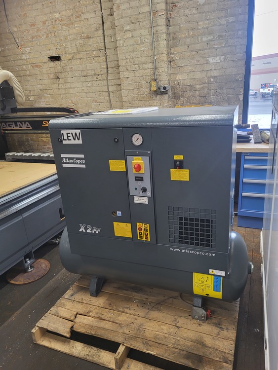 Atlas Copco GX2FF Rotary Screw & Sliding Vane Air Compressor